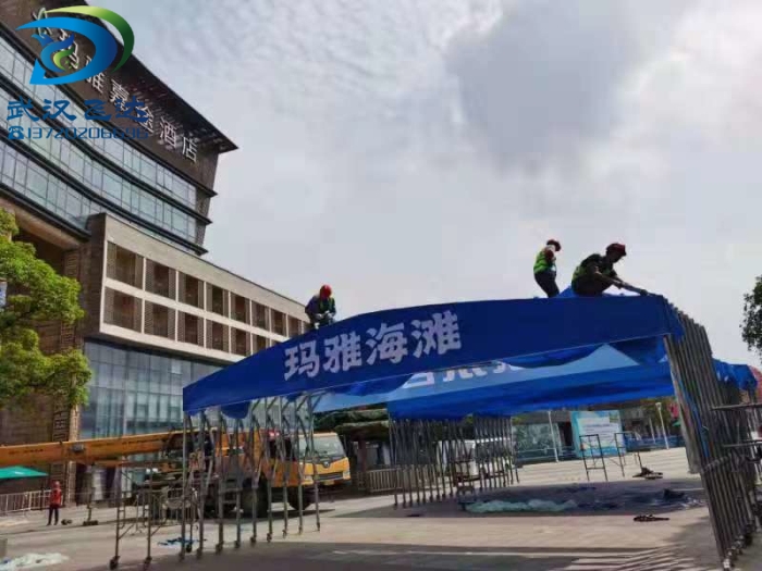 武汉欢乐谷定制滑轮移动雨棚，源头工厂，品质无忧